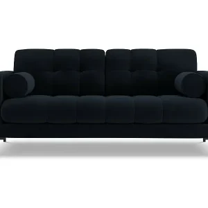 Jetzt Bestellen Cosmopolitan Design - 2-Sitzer Sofa "Bali" aus Samt dunkelblau - 152x92x75cm