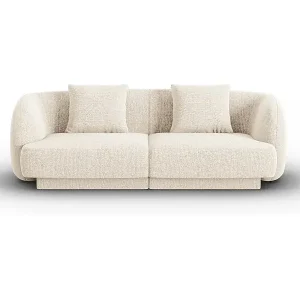 Rabatt Cosmopolitan Design - 2-Sitzer Sofa "Tulum" aus Chenille-Stoff leichtes beige - 180x90x70cm