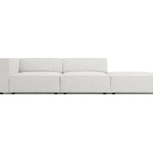 Kostenfreie Lieferung Cosmopolitan Design - 4-Sitzer rechtes Sofa "Arendal" aus Chenille-Stoff hellgrau - 262x102x70cm