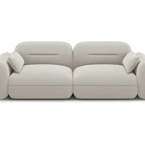 Angebot Cosmopolitan Design - 3-Sitzer modulares Sofa "Sydney" aus Samt leichtes beige - 230x90x70cm