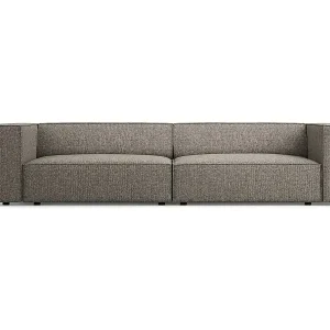 Cosmopolitan Design - 4-Sitzer Sofa "Arendal" aus Chenille-Stoff grau - 244x102x70cm Preis Gesenkt