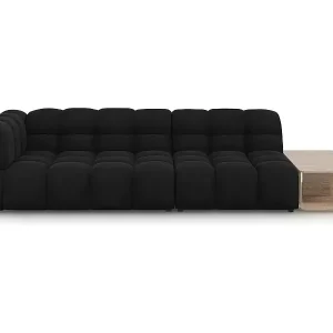 Schnäppchen Cosmopolitan Design - 4-Sitzer modulares Sofa rechts "Sky" aus Samt schwarz - 297x102x75cm