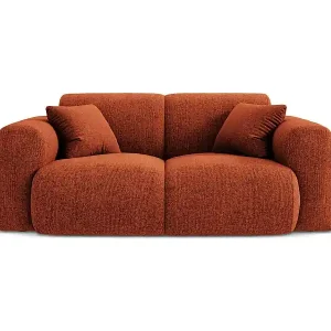 Cosmopolitan Design - 2-Sitzer Sofa "Nolio" aus Chenille-Stoff terrakotta - 170x95x72cm Zertifiziert