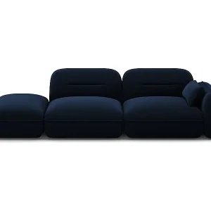 Cosmopolitan Design - 3-Sitzer modulares Sofa links "Sydney" aus Samt königsblau - 295x90x70cm Bestseller