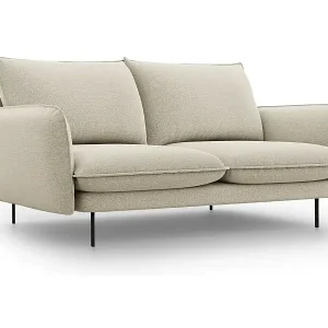 Jetzt Kaufen Cosmopolitan Design - 2-Sitzer Sofa "Vienna" aus strukturiertem Stoff beige - 160x92x95cm