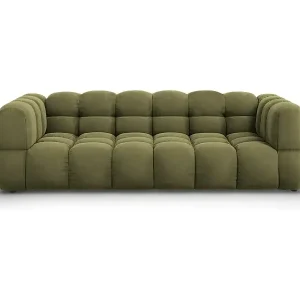 Cosmopolitan Design - 4-Sitzer modulares Sofa "Sky" aus Samt hellgrün - 244x102x75cm Top-Seller