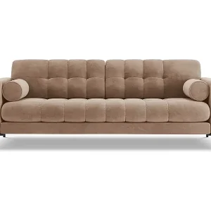 Beliebt Cosmopolitan Design - 4-Sitzer Sofa "Bali" aus Samt beige - 217x92x75cm