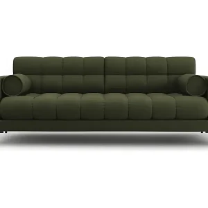 Super-Preis Cosmopolitan Design - 4-Sitzer Sofa "Bali" aus strukturiertem Stoff grün - 217x92x75cm
