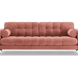 Neuheit Cosmopolitan Design - 3-Sitzer Sofa "Bali" aus Samt rosa - 177x92x75cm