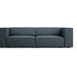 Cosmopolitan Design - 3-Sitzer Sofa "Arendal" aus Chenille-Stoff königsblau - 204x102x70cm Preiswert