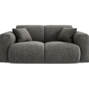 Cosmopolitan Design - 2-Sitzer Sofa "Nolio" aus Chenille-Stoff grau - 170x95x72cm Kostenloser Versand