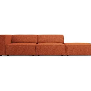 Günstig Cosmopolitan Design - 4-Sitzer rechtes Sofa "Arendal" aus Chenille-Stoff terrakotta - 262x102x70cm