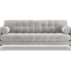 Direkt Vom Hersteller Cosmopolitan Design - 3-Sitzer Sofa "Bali" aus Samt silber - 177x92x75cm