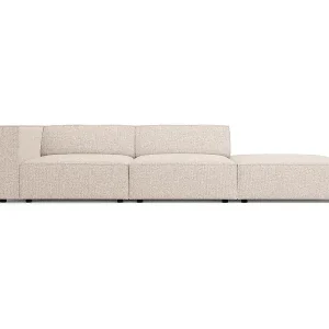 Online Kaufen Cosmopolitan Design - 4-Sitzer rechtes Sofa "Arendal" aus Chenille-Stoff beige - 262x102x70cm