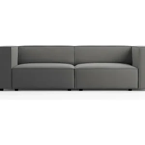 Online Kaufen Cosmopolitan Design - 3-Sitzer Sofa "Arendal" aus Samt betonfarben - 204x102x70cm