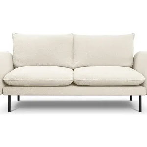 Must-Have Cosmopolitan Design - 2-Sitzer Sofa "Vienna" aus Boucle beige - 160x92x95cm