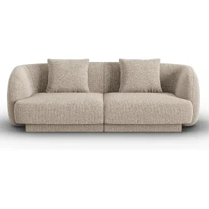 Top-Seller Cosmopolitan Design - 2-Sitzer Sofa "Tulum" aus Chenille-Stoff beige - 180x90x70cm
