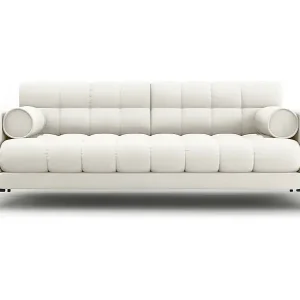 Cosmopolitan Design - 4-Sitzer Sofa "Bali" aus strukturiertem Stoff leichtes beige - 217x92x75cm Preis Gesenkt