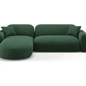 Direktkauf CXL by Christian Lacroix - 4-Sitzer modulares Ecksofa links "Lucien" Sitzer aus Samt grün - 275x165x70cm