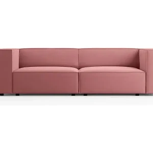 Cosmopolitan Design - 3-Sitzer Sofa "Arendal" aus Samt lachs - 204x102x70cm Top-Angebot
