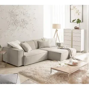 Ecksofa - Beige Cord - SAMU Jetzt Kaufen