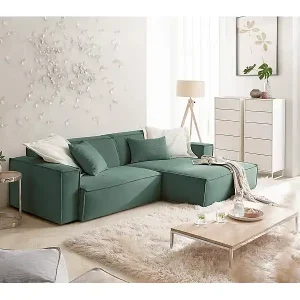 Meistverkauft Ecksofa - Grün Cord - SAMU