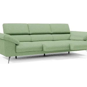 Günstig Donatello Sofa mit ausziehbaren Sitzen, Armlehnen mit Staufach aus abwaschbarem Stoff T23 265 cm Menta