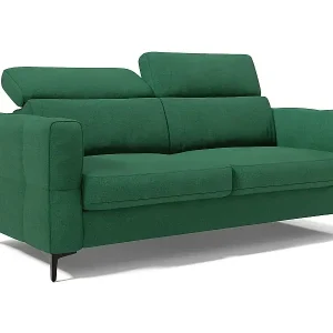 Kostenloser Versand Gardenia Schlafsofa mit 18 cm hoher Matratze wasserfestem Stoff T02 218 cm (mat. 160x197) Grün