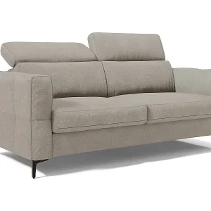 Bestpreis Gardenia Schlafsofa mit 18 cm hoher Matratze wasserfestem Stoff T02 218 cm (mat. 160x197) Hellgrau