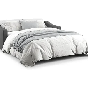 Direktkauf Amber Schlafsofa aus schmutzabweisendem Stoff T05 191 cm (mat. 140x197)anthrazit