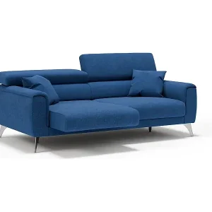 Solange Der Vorrat Reicht Caravaggio Sofa mit verschiebbaren Sitzen aus wasserfestem, weichem Stoff T02 169 cm Blau