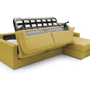 Direkt Vom Hersteller Chris 5-Sitzer-Ecksofa aus wasserfestem Stoff T13 268 cm links (mat. 120x197) gelb