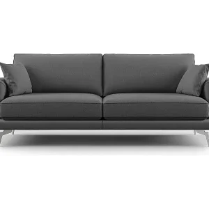Dorian modernes Sofa aus weichem, schmutzabweisendem Stoff T05 178 cm anthrazit Neu