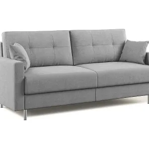 Megan Schlafsofa aus abwaschbarer Mikrofaser T11 168 cm (mat. 120x197) Grau Kostenfreie Lieferung