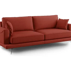 Neu Dorian modernes Sofa aus weichem, schmutzabweisendem Stoff T05 178 cm rot