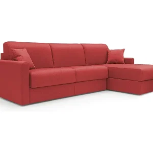 Sale Chris 5-Sitzer-Ecksofa aus wasserfestem Stoff T13 288 cm rechts (mat. 160x197) rot
