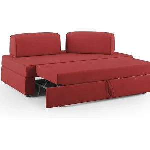 Solange Der Vorrat Reicht Liberty Sofa ohne ausziehbarer Ottomane mit beweglichen Rückenlehnen aus weichem wasserfestem Stoff T02 200 cm rot