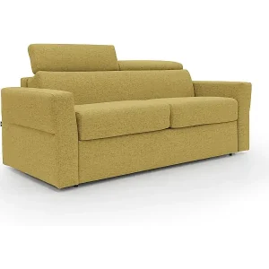 Avalon Schlafsofa mit 18 cm hoher Matratze aus wasserfestem Stoff T03 180 cm (120x197) gelb Rabatt
