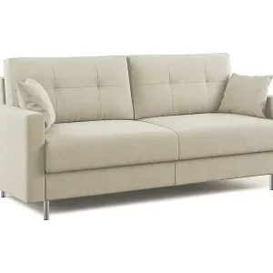 Megan Schlafsofa aus abwaschbarer Mikrofaser T11 188 cm (mat. 140x197) Creme Zertifiziert
