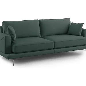 Dorian modernes Sofa aus weichem, schmutzabweisendem Stoff T05 198 cm grün Begrenztes Angebot
