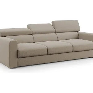 Bestpreis Dylan 3-Sitzer-Sofa mit Bettkastenauszug aus wasserfestem Baumwollartigem Stoff T13 240 cm beige