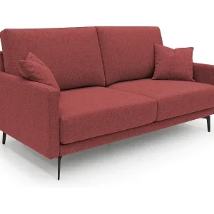 Saturno modernes Sofa aus weichem wasserfestem Stoff T03 180 cm rot Abverkauf