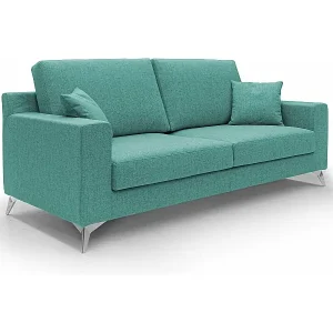 Michael Sofa aus schmutzabweisendem, wasserfestem Stoff T03 146 cm Aquamarin Echt