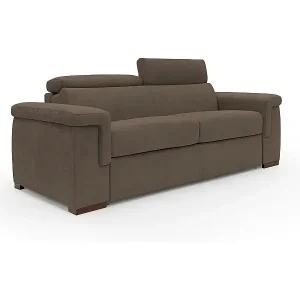 Jetzt Bestellen Giunone Schlafsofa mit 18 cm hoher Matratze und verstellbaren Kopfstützen aus wasserfestem Stoff T02 200 cm (mat.120x197) braun