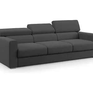 Dylan 3-Sitzer-Sofa mit Bettkastenauszug aus wasserfestem Baumwollartigem Stoff T13 240 cm anthrazit Bestpreis