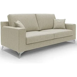 Michael Sofa aus schmutzabweisendem, wasserfestem Stoff T03 186 cm Beige Schnäppchen
