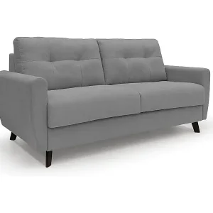 Günstig Callisto Schlafsofa aus weichem, wasserfestem Stoff T02 188 cm (mat. 140x197) grau