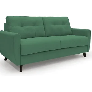 Gratis Versand Callisto Schlafsofa aus weichem, wasserfestem Stoff T02 208 cm (mat. 160x197) grün