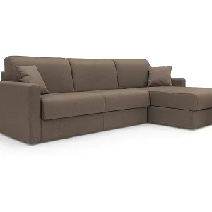 Chris 5-Sitzer-Ecksofa aus wasserfestem Stoff T13 248 cm rechts (mat. 120x197) braun Online Kaufen