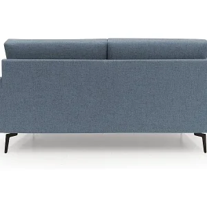 Preiswert Saturno modernes Sofa aus weichem wasserfestem Stoff T03 160 cm blau